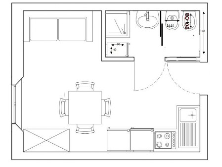 Layout apartment in Milan 